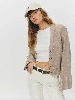 Reformation Nala Cotton Cashmere Cardigan